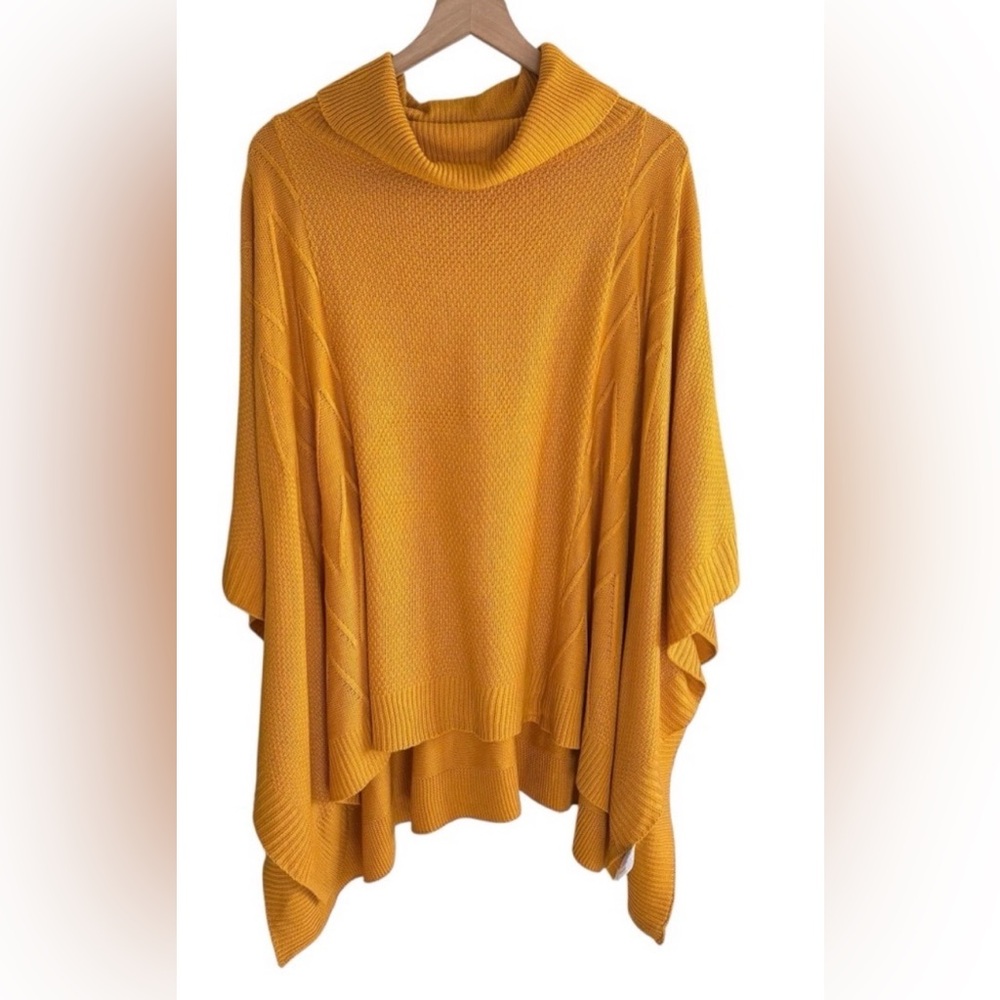 Lauryl Gray Cowell Neck Mustard Sweater